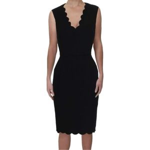 Sz.6-Black Dress with Scalloped details
